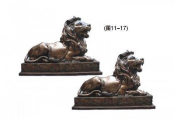 黔江公園獅子雕塑供求，景觀雕塑，鑄銅趴獅雕塑優選