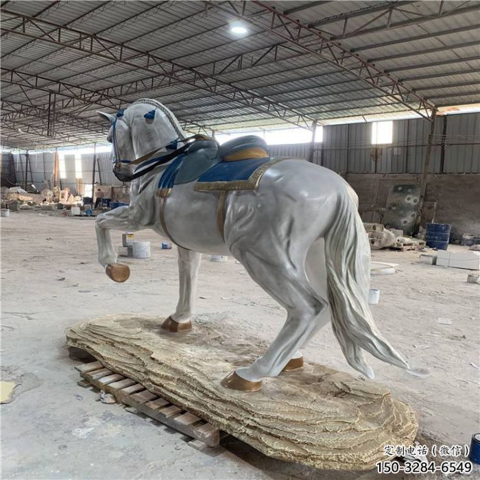 室內(nèi)戰(zhàn)馬雕塑，景觀題材，仿真效果工藝