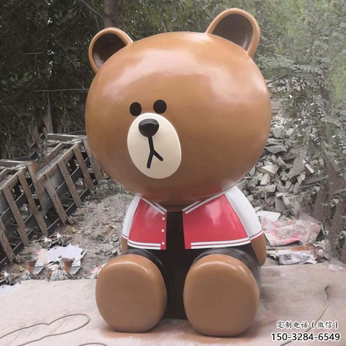 房地產(chǎn)布朗熊雕塑,仿古動(dòng)漫雕塑,彩繪工藝制造