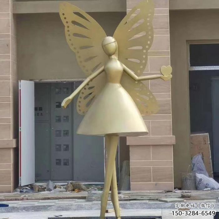 創(chuàng)意蝴蝶仙子雕塑 步行街店門口雕塑 卡通小品
